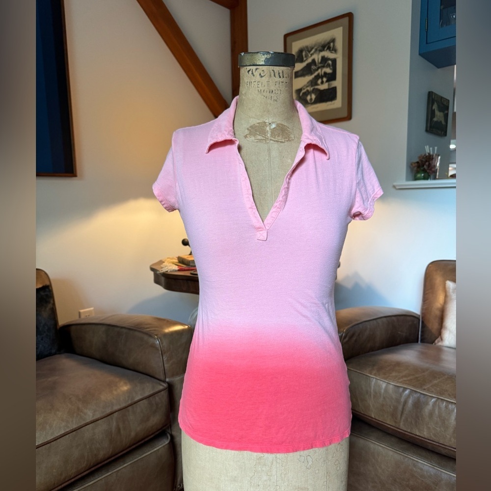 Unionbay Vintage Coral Ombre V-Neck - L